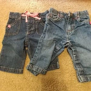 2 pair baby 3mo jeans